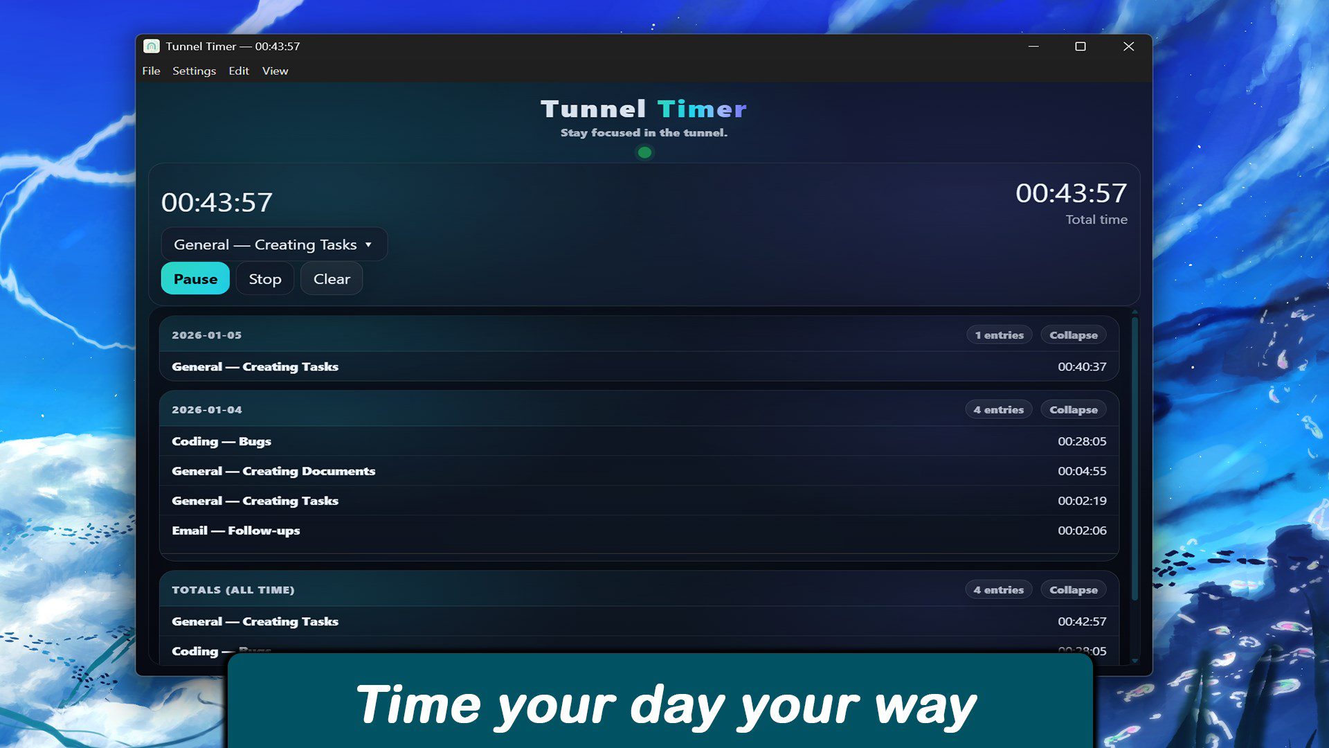 Tunnel Timer for PC Windows Download