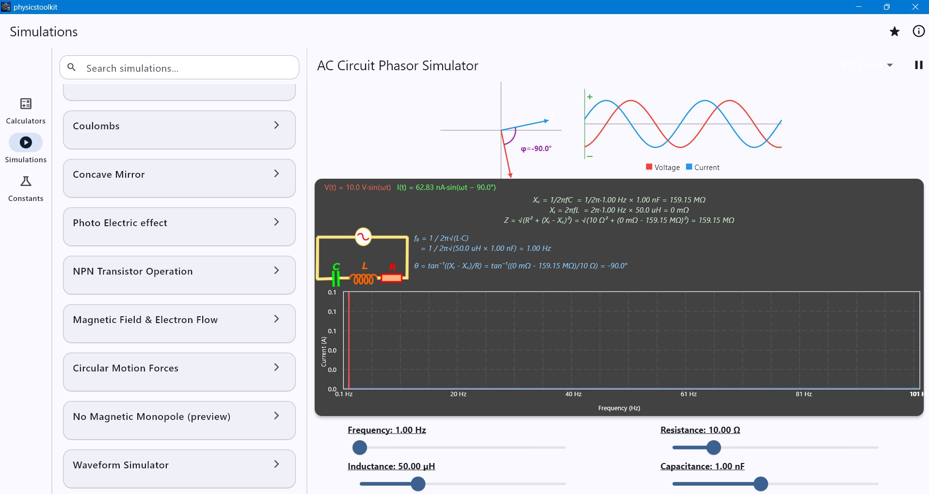 Physics Calculator & Simulator for PC Windows Download