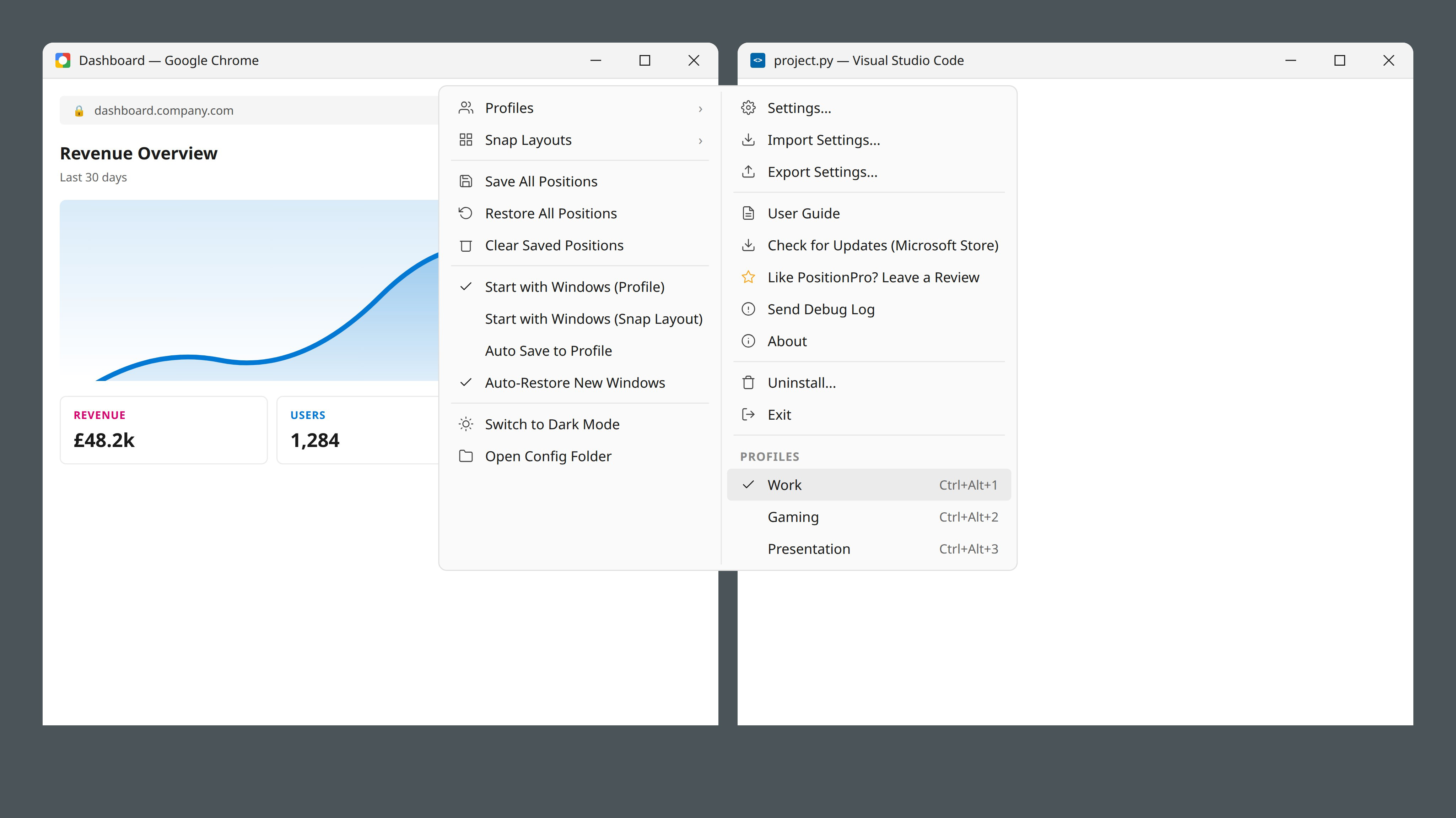 PositionPro - Window Position Manager for PC Windows Download
