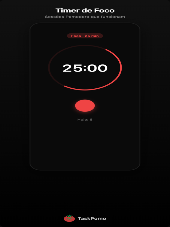 TaskPomo — Timer de Foco Cartaz