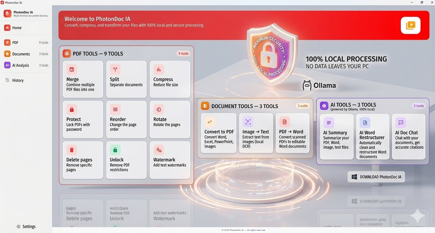 Photodoc PhotonDoc IA - PDF Editor, Converter & AI Document Assistant for PC ...