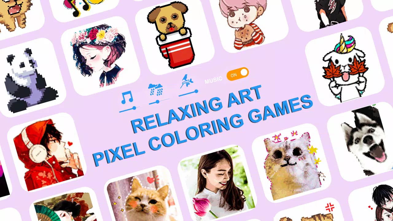 Relaxing Art - Pixel coloring games