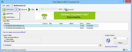 Free M4a to MP3 Converter 9.7 for Windows PC