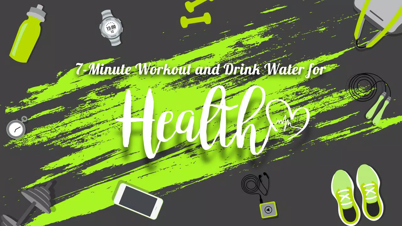 Health Group: Fitness, Eyes Protect, Drink Water.
