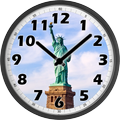 Statue of Liberty Day Clock