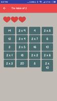 The multiplication tables syot layar 2
