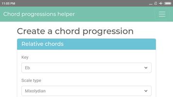Chord progressions Helper captura de pantalla 2