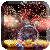 Fireworks in new years LWP icône