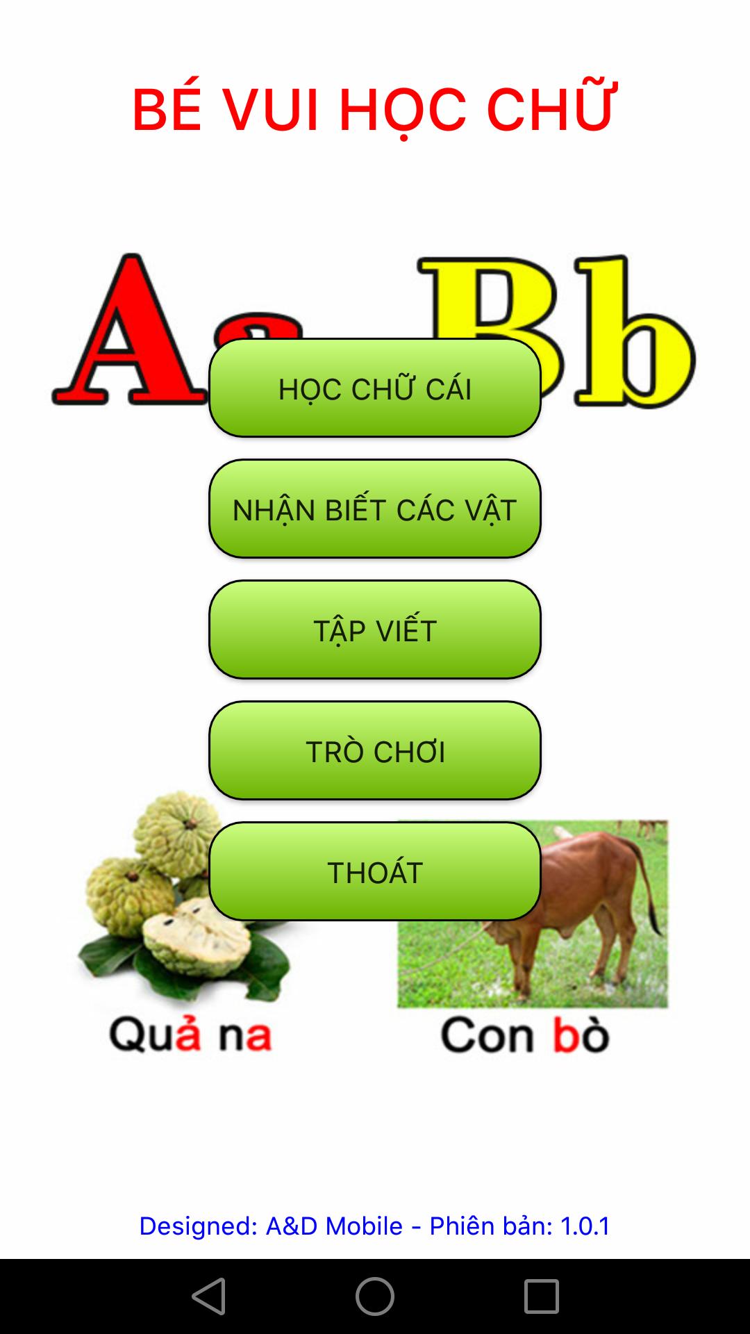 Bé vui học chữ for Android - APK Download