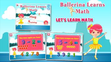 Ballerina préscolaire Math Affiche