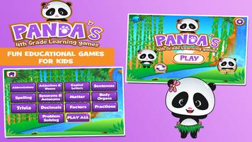 Panda 4th Grade Learning Games Affiche