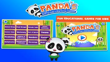 Panda 5th Grade Learning Games Affiche