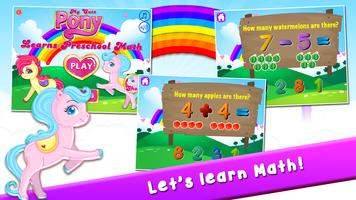 Poney apprend Preschool Math Affiche