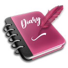 Diary, Journal app with lock icon