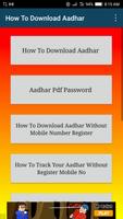 aadhar card download Affiche