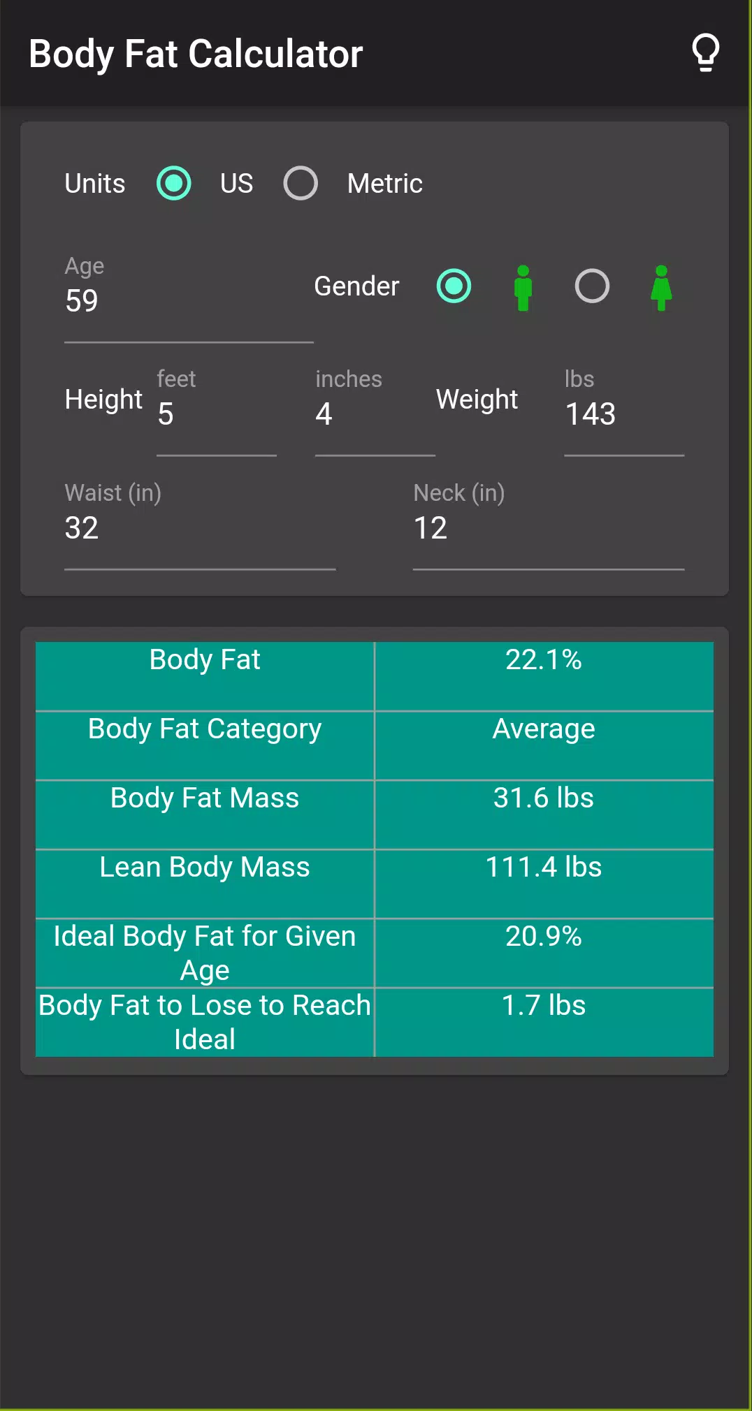 Body Fat Calculator (US Navy M APK for Android Download