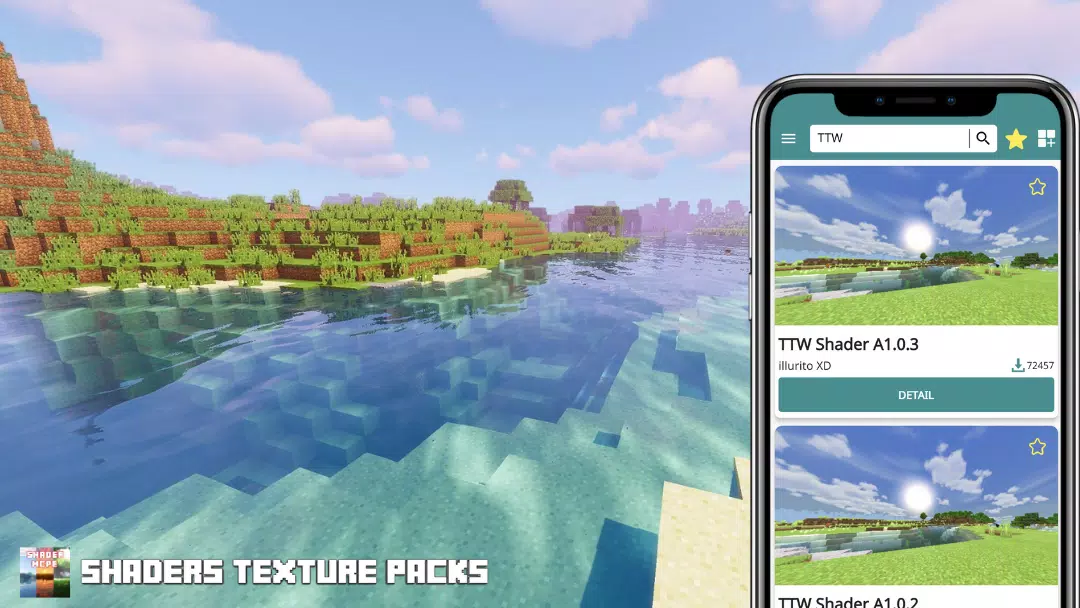 Realistic shader mod for Minecraft PE 1.3.4 APKs - com.furniture.mods.minecraft.texture_pack  APK Download