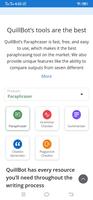 Paraphrasing - Quillbots Tool capture d'écran 2