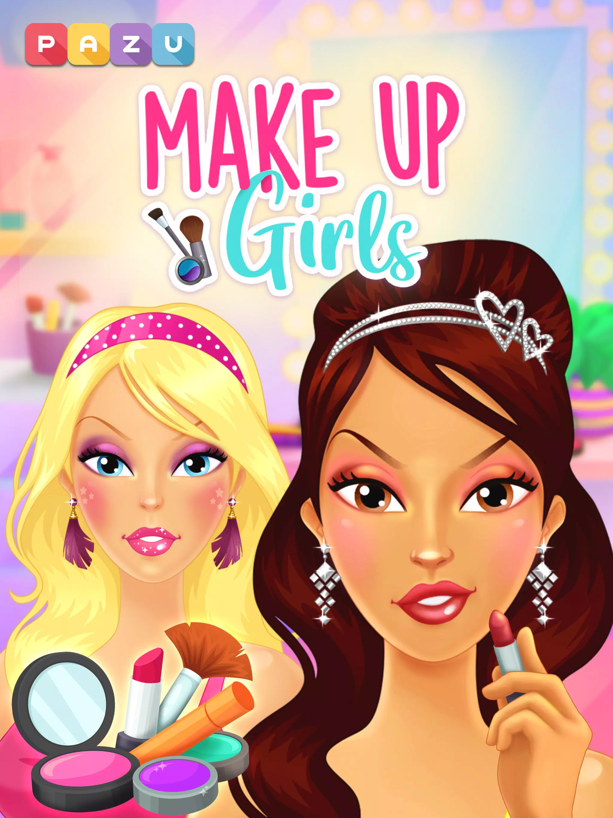 Gestreept schuifelen Publiciteit Make-up meisjes spelletjes APK voor Android Download