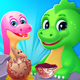 Mundo dos dinossauros crianças ícone
