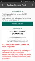 Print Text Messages (Backup, R ภาพหน้าจอ 1