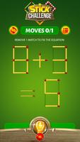 Matches Puzzle Game. Math. poster