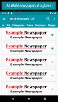 World News : All Newspapers โปสเตอร์