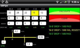 GB Gas Pipe Sizing Calculator screenshot 2