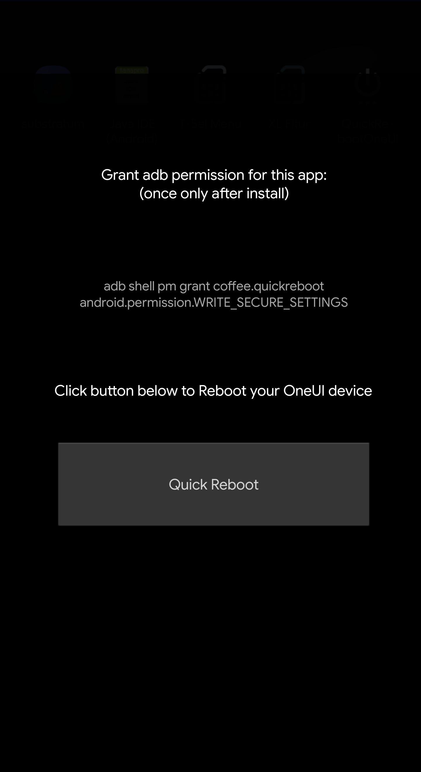 Quick Reboot Oneui Non Root For Android Apk Download