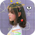 Live face sticker sweet camera-icoon