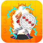 color by number DBZ super pixel art أيقونة