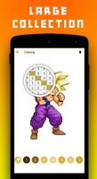 color by number DBZ super pixel art تصوير الشاشة 1