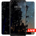 Colorful light under the stars live wallpaper icône