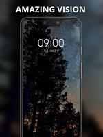 Colorful light under the stars live wallpaper Affiche