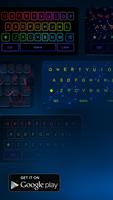 Neon Led Keyboard Photo, Emoji poster