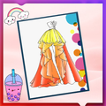 How to draw  Dress Gown