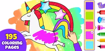 Unicorn Coloring Drawing Games