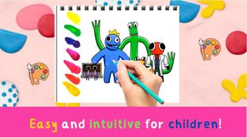 Rainbow Coloring: Friends الملصق