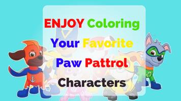 Paw Coloring: Pattrol Coloring تصوير الشاشة 1