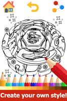 Coloring Pages for Beyblade by Fans Affiche