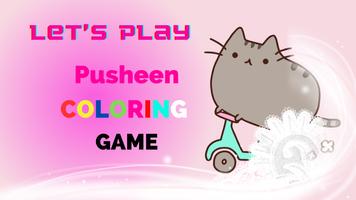 Pusheen Coloring: coloring Cat الملصق
