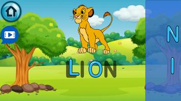 Englisches Puzzlespiel - Für Kinder Plakat
