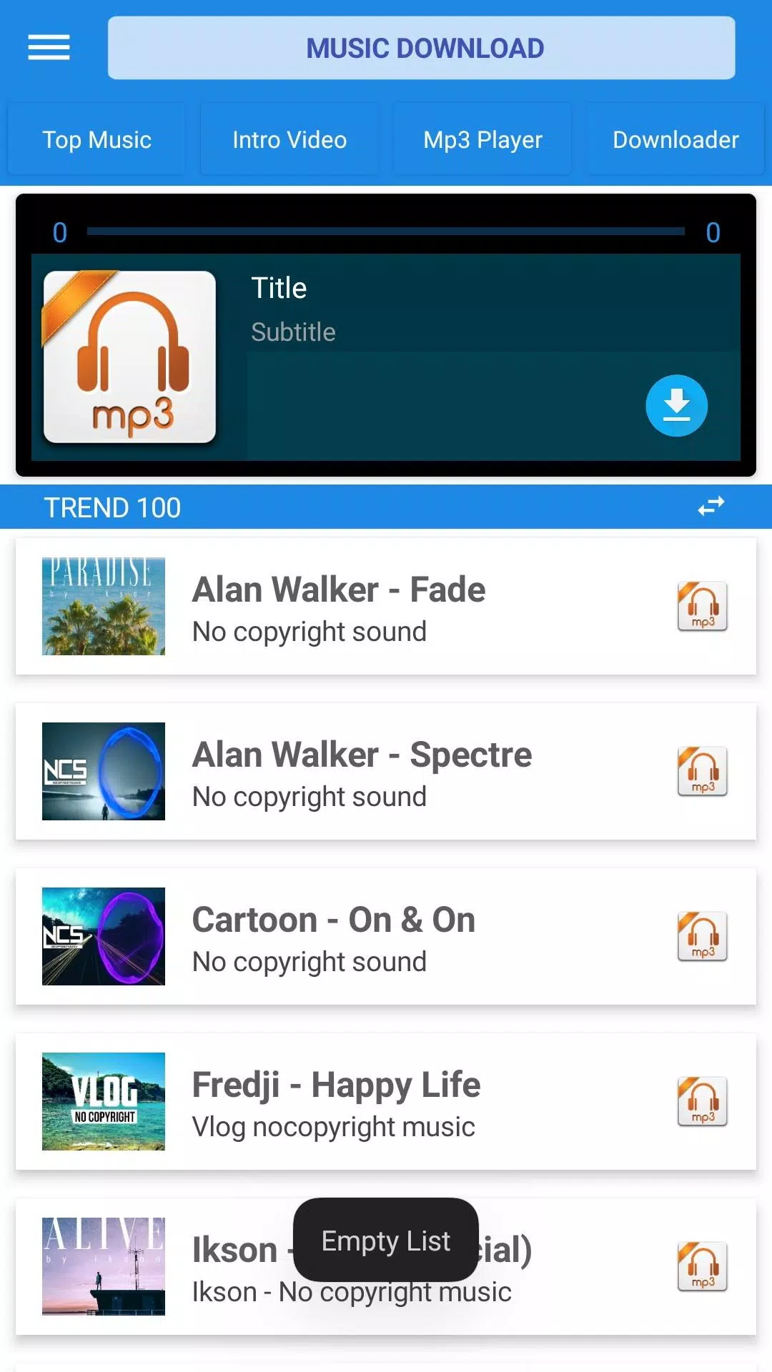 Mp3 Download Backsound - Free Intro Video APK for Android Download