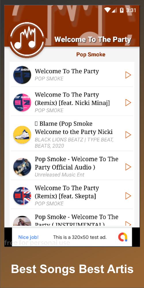 Pop Smoke Songs For Android Apk Download - pop smoke welcome to the party roblox music video