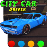 在城市駕駛的3D汽車