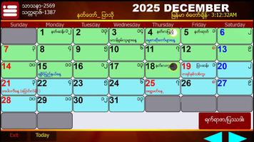 Myanmar Calendar постер