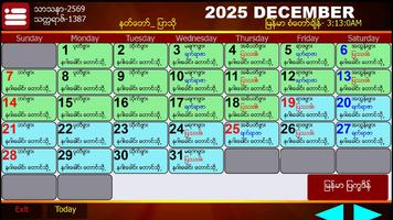 Myanmar Calendar स्क्रीनशॉट 1
