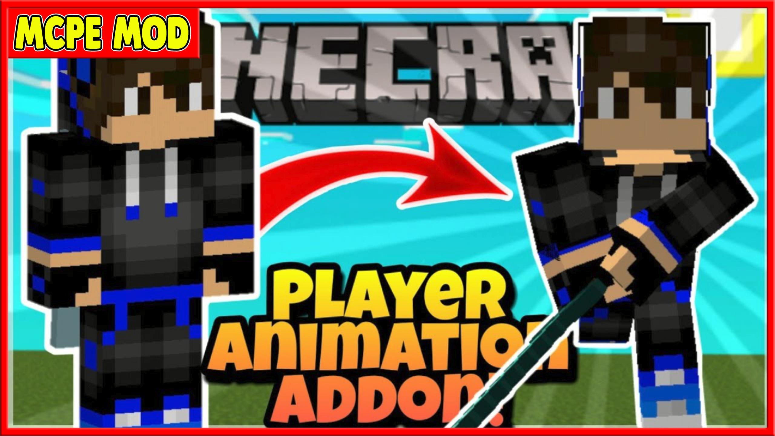 Player animations 1.19. MCPE animation Inventory boy Mod.