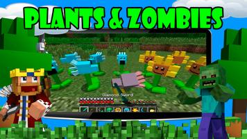 Plants vs Zombies Mod for Minecraft Affiche