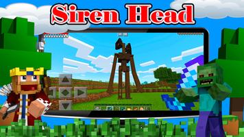 Siren Head Horror 666 Games mod for Minecraft الملصق